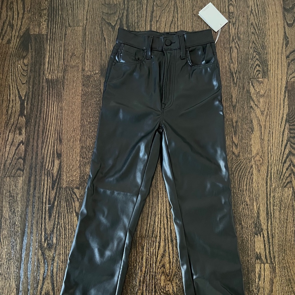 MOTHER Faux Leather Pants